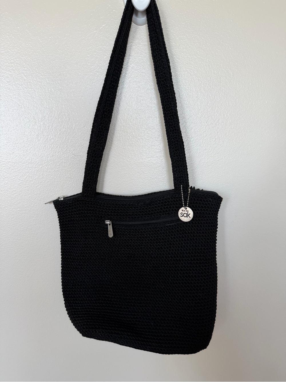 THE SAK Black Knit Shoulder Bag